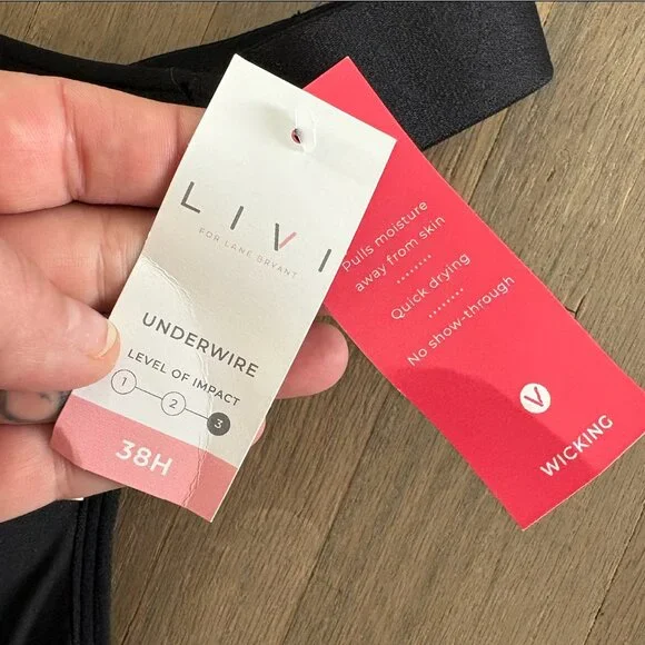 NWT! LIVI High-Impact Wicking Underwire Sports Bra 38H Multiway Convertible - Picture 8 of 9